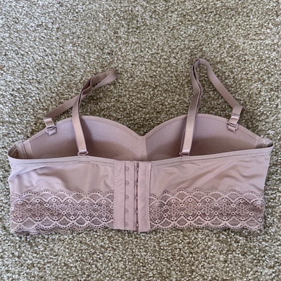 Rene Rofe Lace Trimmed Bra in Mauve - Picture 3 of 3